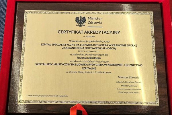 Sukces akredytacyjny Szpitala Rydygiera