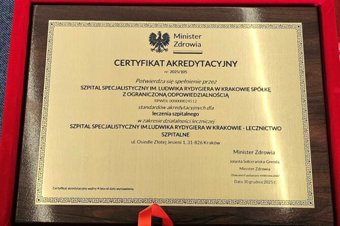 Sukces akredytacyjny Szpitala Rydygiera